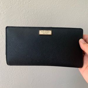 Kate Spade Black Clip Wallet